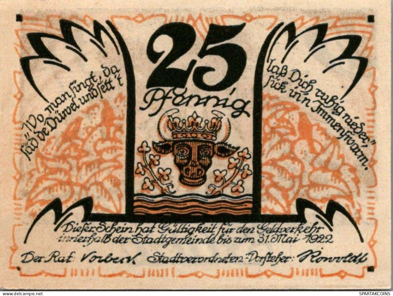 25 PFENNIG 1922 Stadt SÜLZE Mecklenburg-Schwerin UNC DEUTSCHLAND Notgeld #PI972 - Lokale Ausgaben