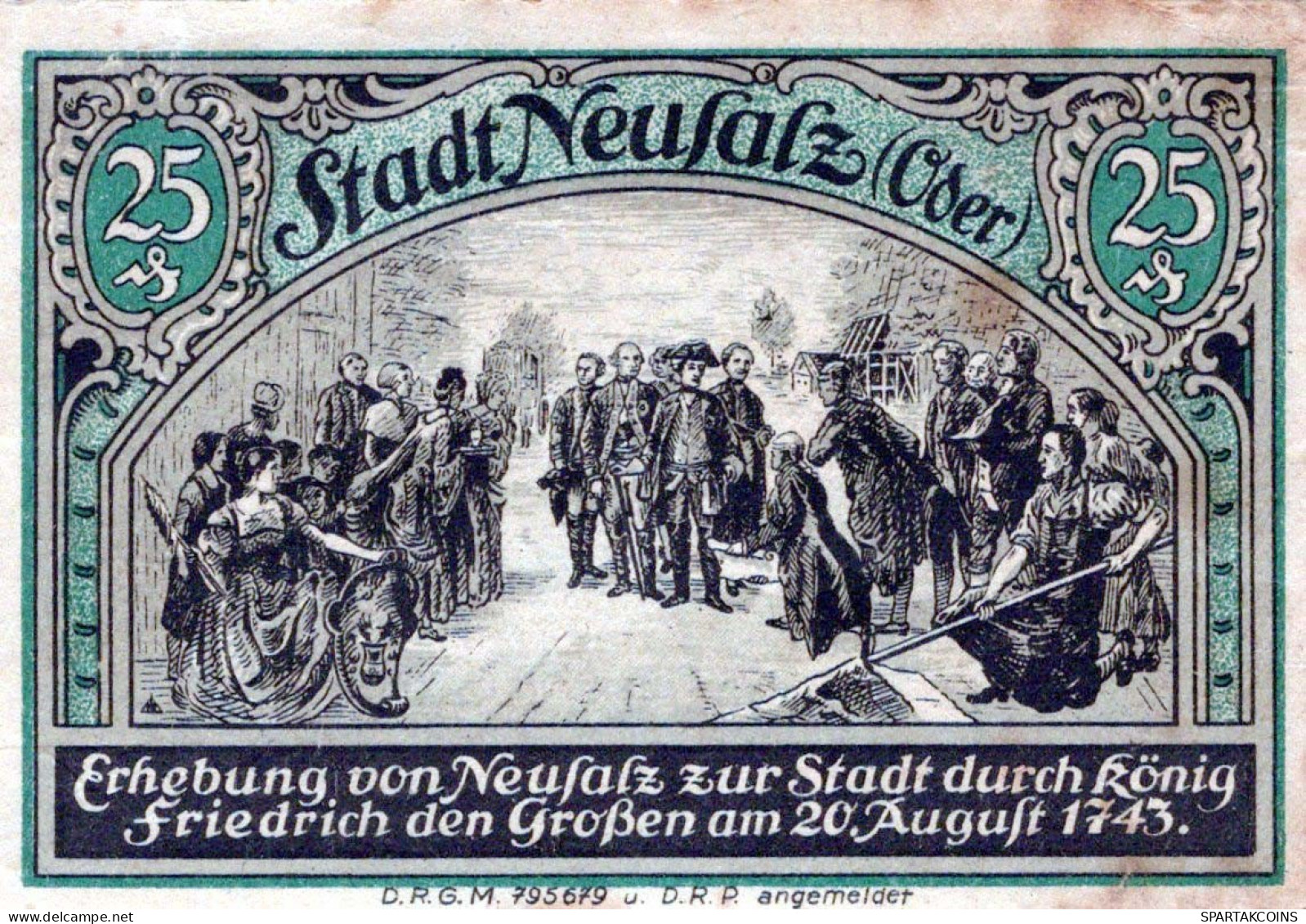 25 PFENNIG 1922 Stadt NEUSALZ Niedrigeren Silesia UNC DEUTSCHLAND Notgeld #PD258 - [11] Local Banknote Issues