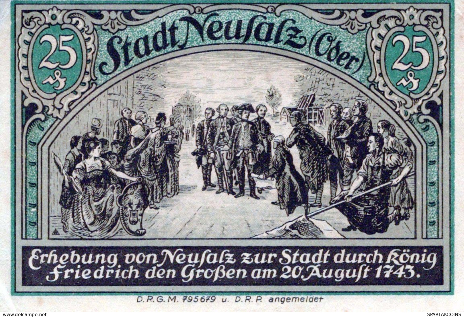 25 PFENNIG 1922 Stadt NEUSALZ Niedrigeren Silesia UNC DEUTSCHLAND Notgeld #PD274 - [11] Local Banknote Issues