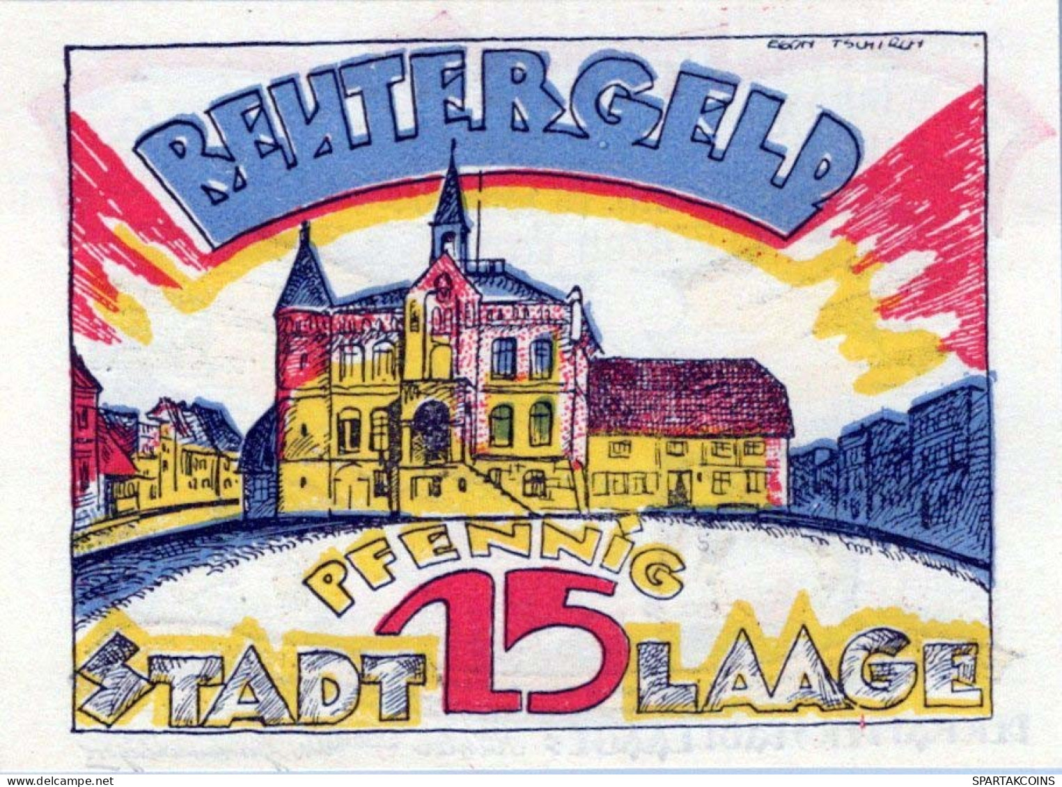 25 PFENNIG 1922 Stadt LAAGE Mecklenburg-Schwerin DEUTSCHLAND Notgeld #PJ148 - [11] Emissions Locales