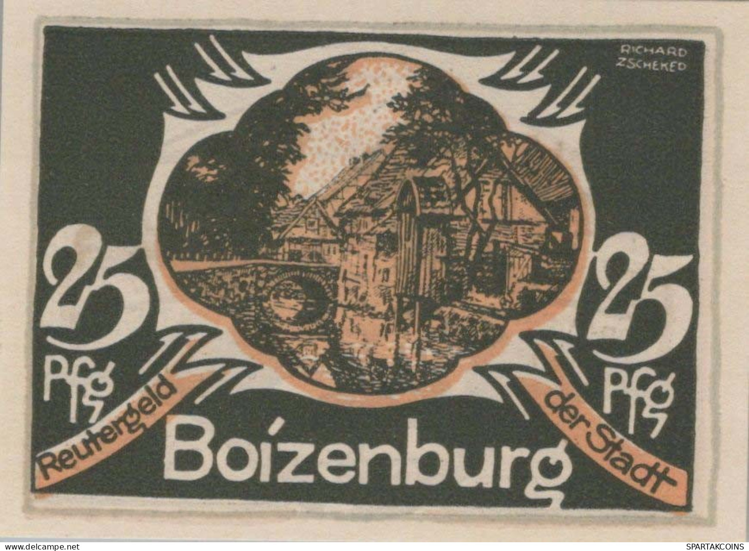 25 PFENNIG 1922 Stadt BOIZENBURG Mecklenburg-Schwerin UNC DEUTSCHLAND #PI496 - Lokale Ausgaben