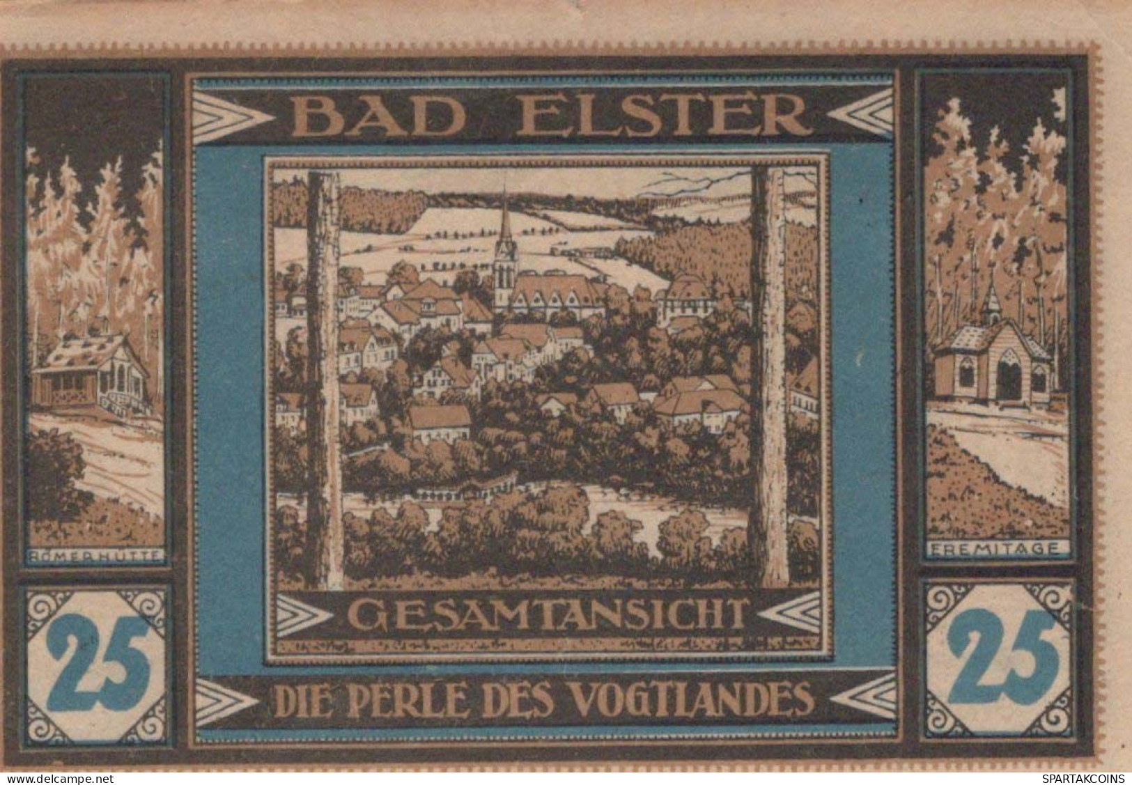 25 PFENNIG 1922 Stadt BAD ELSTER Saxony UNC DEUTSCHLAND Notgeld Banknote #PC927 - [11] Emissions Locales