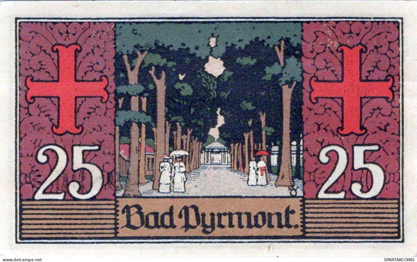 25 PFENNIG 1921 Stadt PYRMONT Waldeck-Pyrmont UNC DEUTSCHLAND Notgeld #PC445 - [11] Emissions Locales