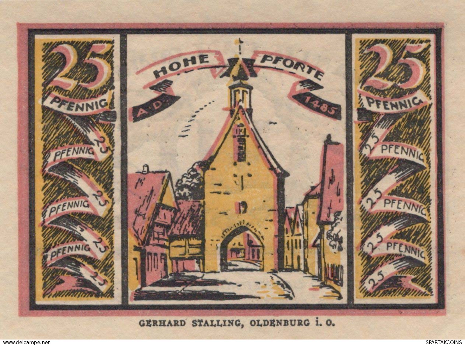 25 PFENNIG 1921 Stadt QUAKENBRÜCK Hanover UNC DEUTSCHLAND Notgeld #PB805 - Lokale Ausgaben