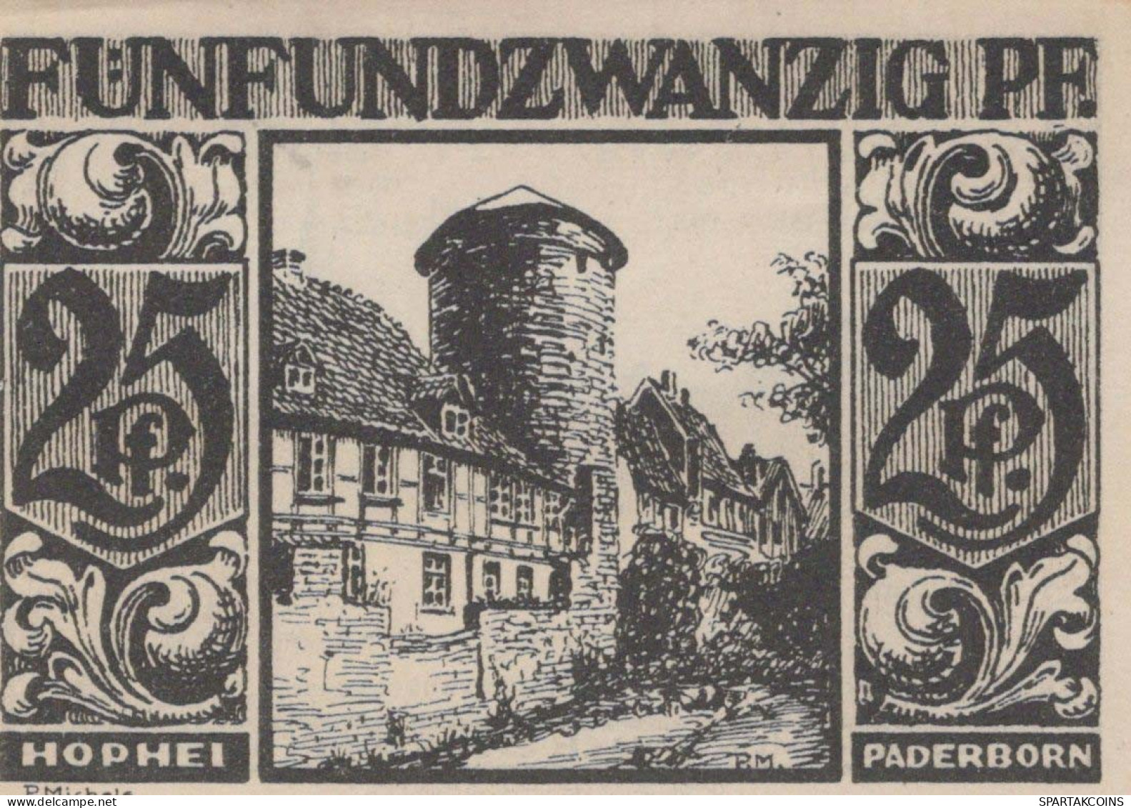 25 PFENNIG 1921 Stadt PADERBORN Westphalia UNC DEUTSCHLAND Notgeld #PI882 - Lokale Ausgaben