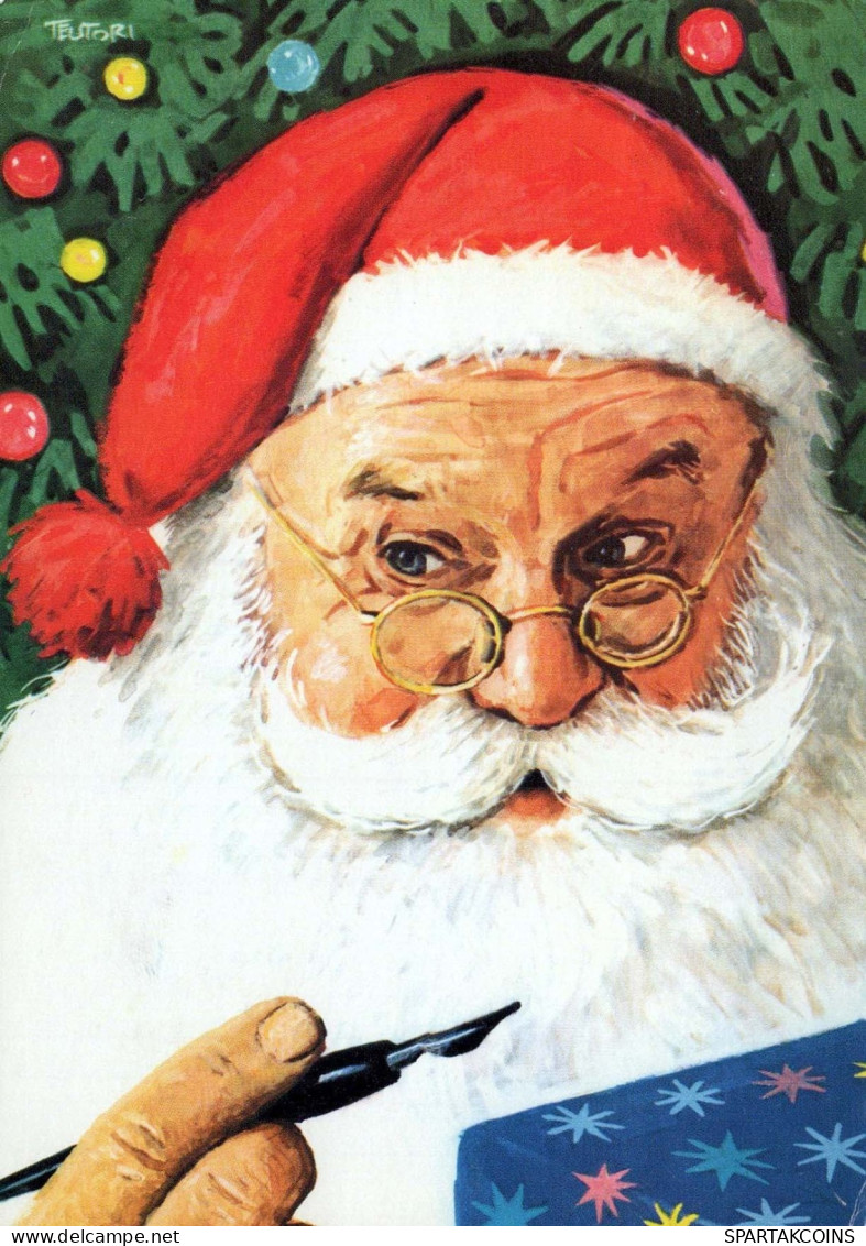 BABBO NATALE Buon Anno Natale Vintage Cartolina CPSM #PBL259.IT - Kerstman