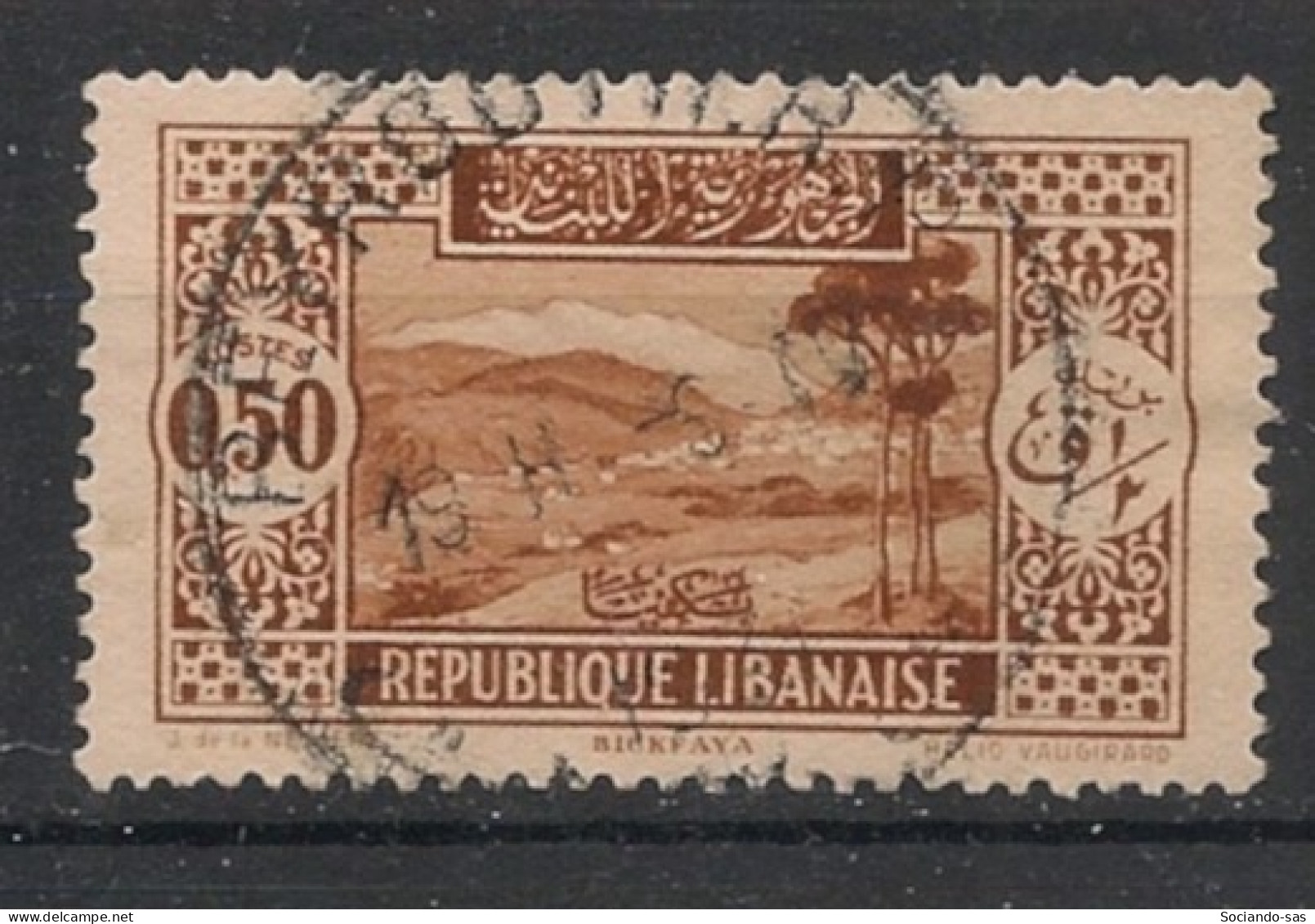 GRAND LIBAN - 1930-35 - N°YT. 131 - Bickfaya 0pi50 Brun-jaune - Oblitéré / Used - Usati