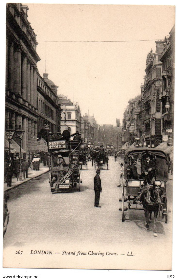 CPA ROYAUME UNI - LONDON - 267. Strand From Charing Cross - LL - UK (bus, Cab) - Sonstige & Ohne Zuordnung