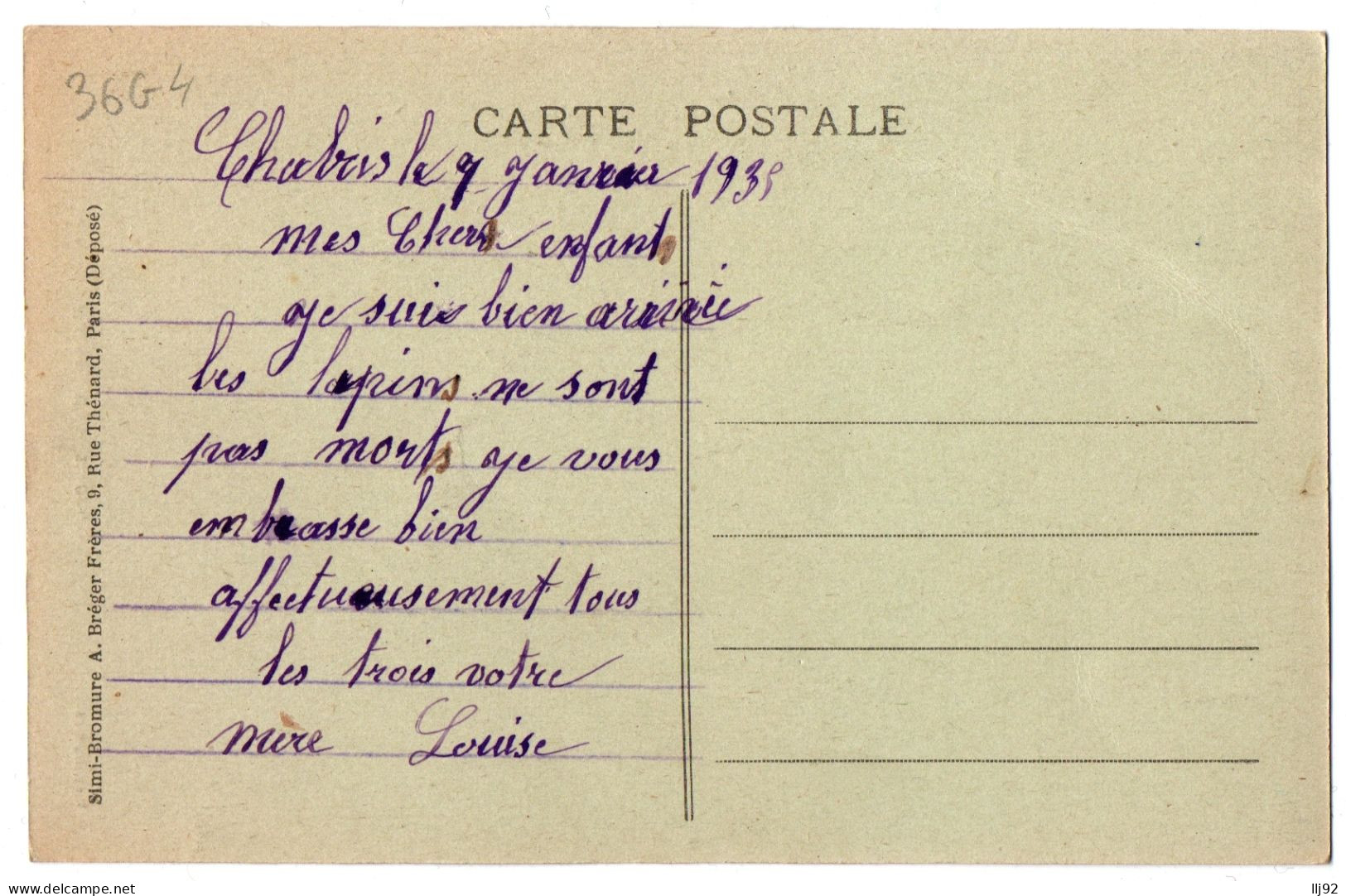 CPA 36 - CHABRIS (Indre) - La Poste - Ed. Daveau - Other & Unclassified