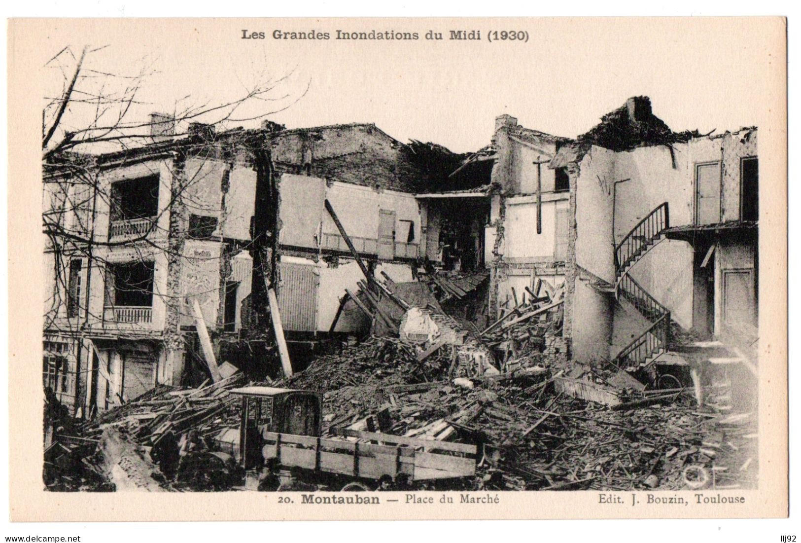 CPA 82 - MONTAUBAN (Tarn Et Garonne) - 20. Place Du Marché, Inondations 1930 - Montauban