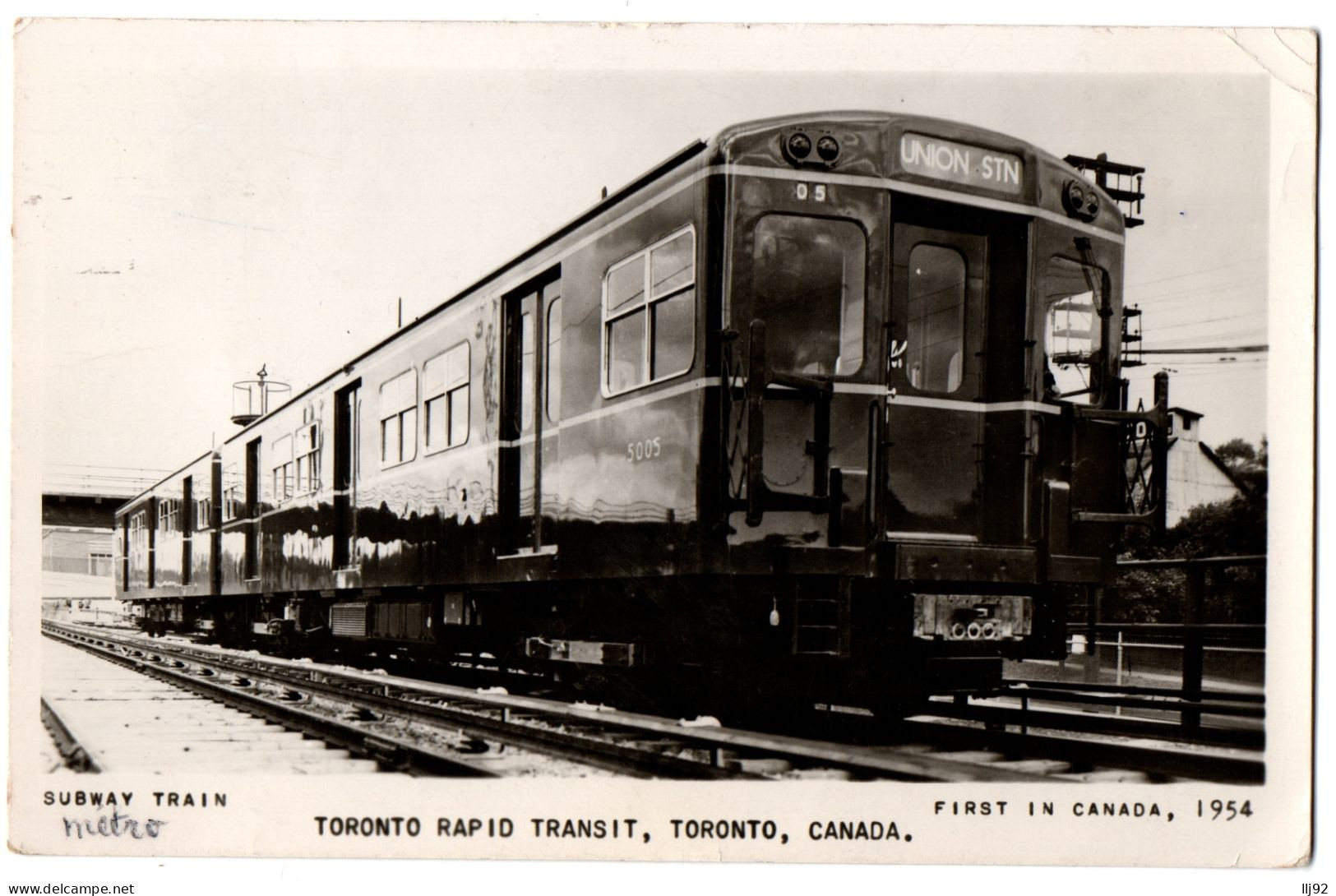 CPSM PF CANADA - Toronto Rapid Transit, Subway Train, First In Canada, 1954 - Eisenbahnen