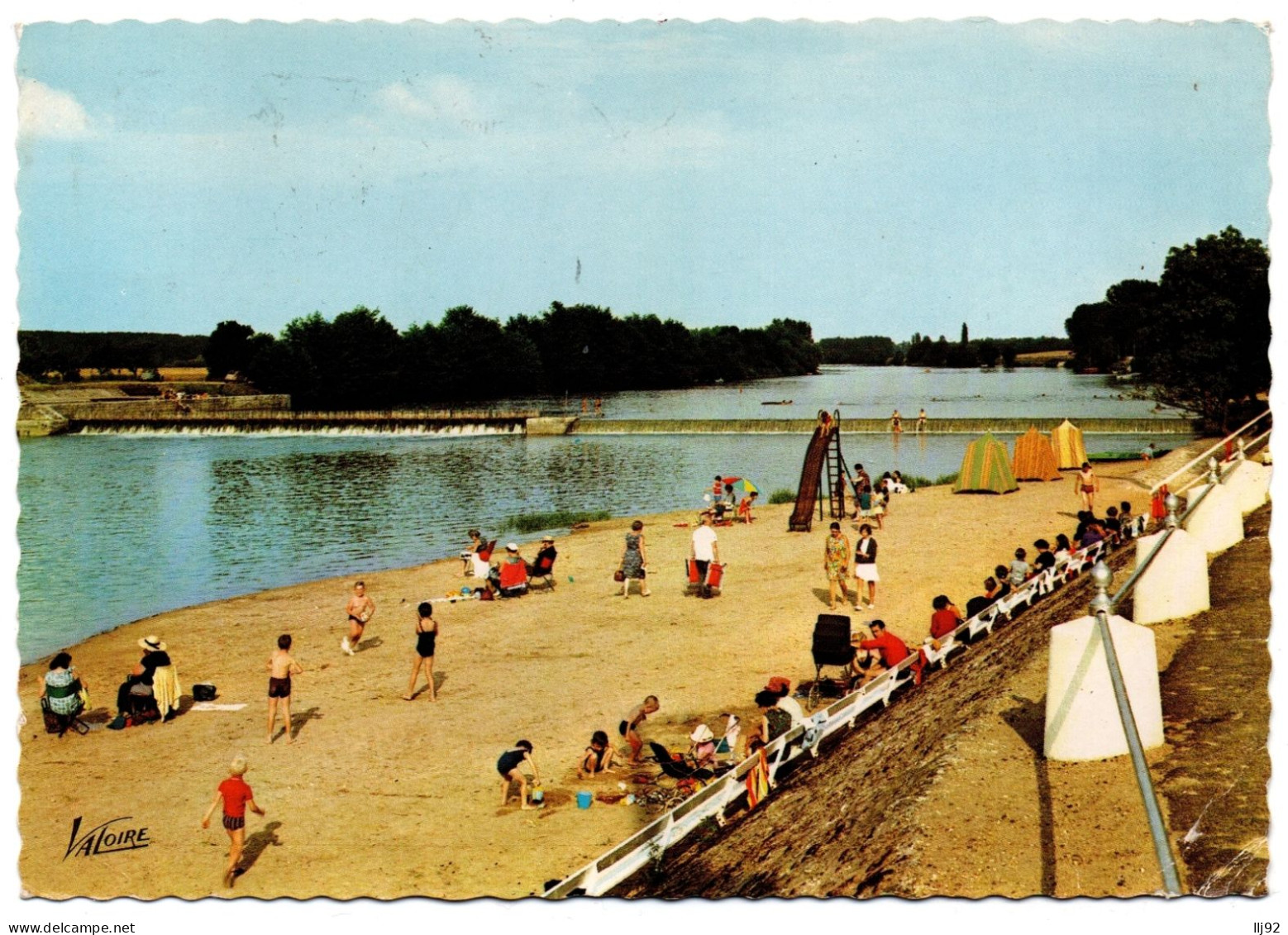 CPSM GF 37 - BLERE (Indre Et Loire) - La Plage Et Le Barrage Du Cher - Bléré