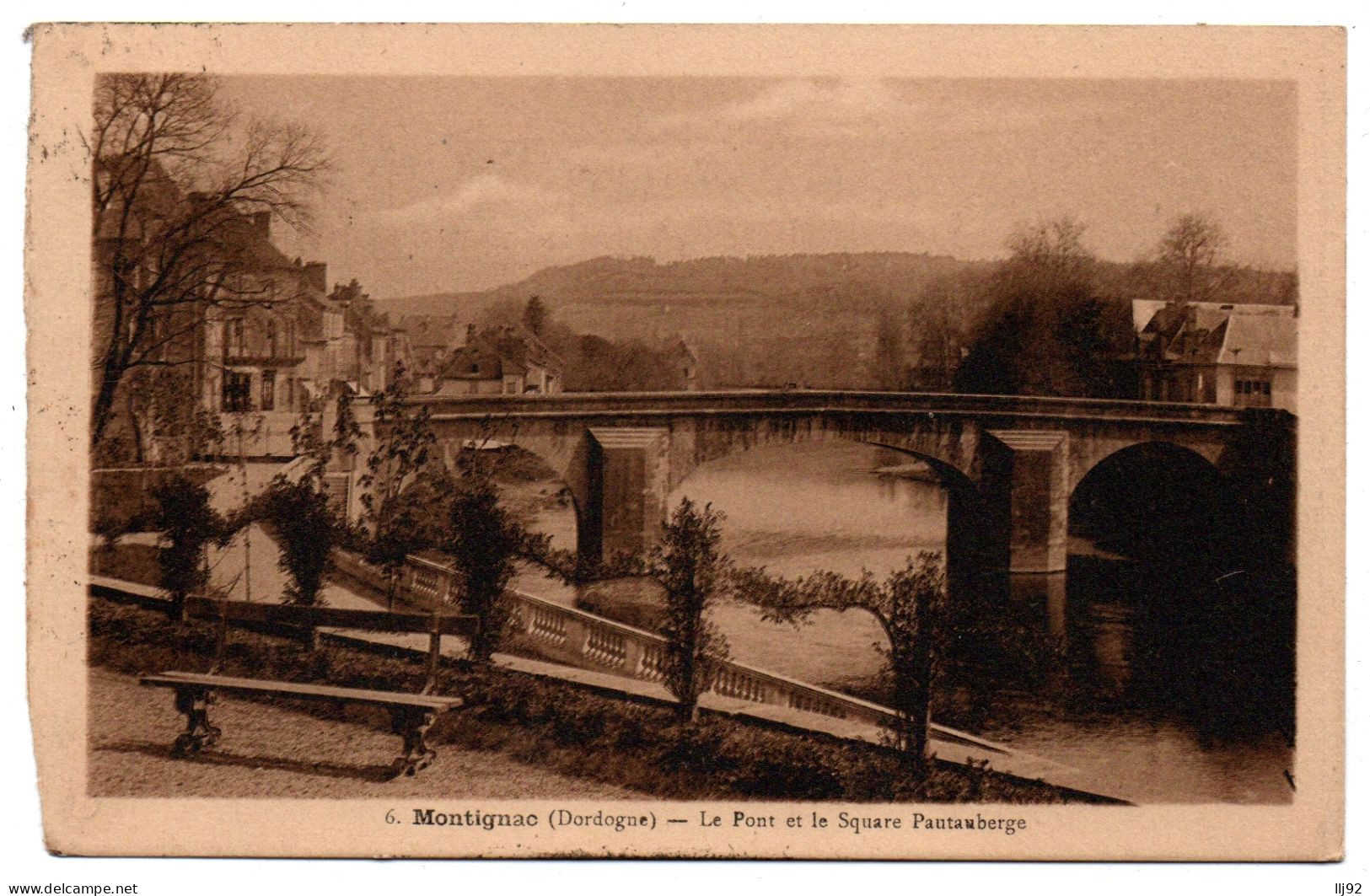 CPA 24 - MONTIGNAC (Dordogne) - 6. Le Pont Et Le Square Pautauberge - Autres & Non Classés