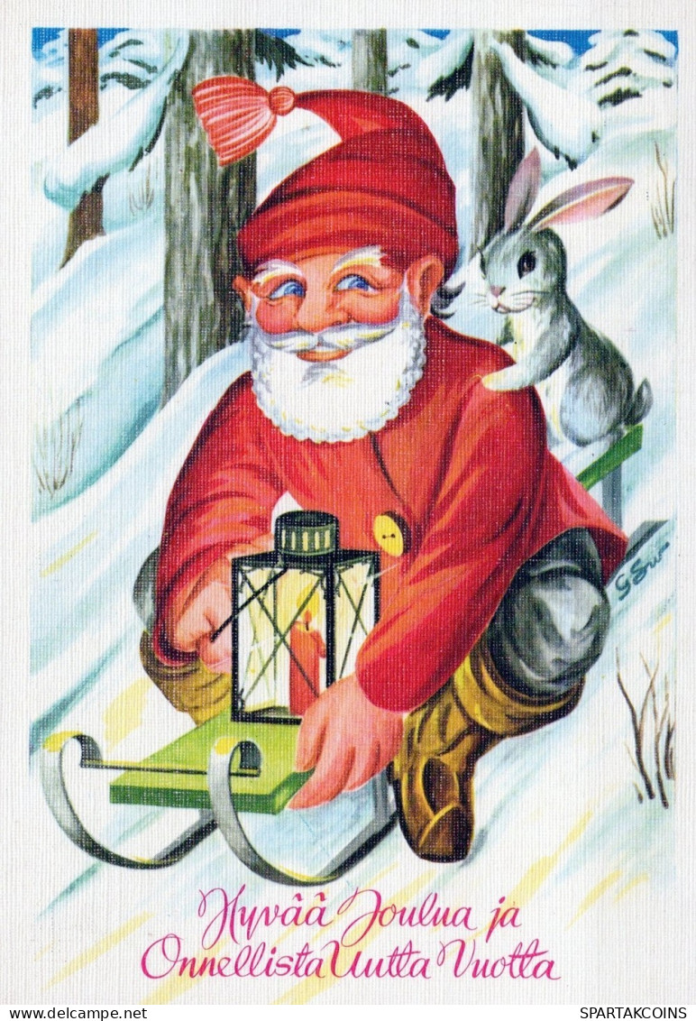 PAPÁ NOEL NAVIDAD Fiesta Vintage Tarjeta Postal CPSM #PAK395.ES - Kerstman