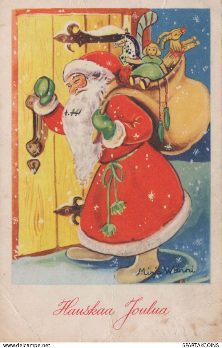 WEIHNACHTSMANN SANTA CLAUS Neujahr Weihnachten Vintage Ansichtskarte Postkarte CPSMPF #PKG297.DE - Santa Claus