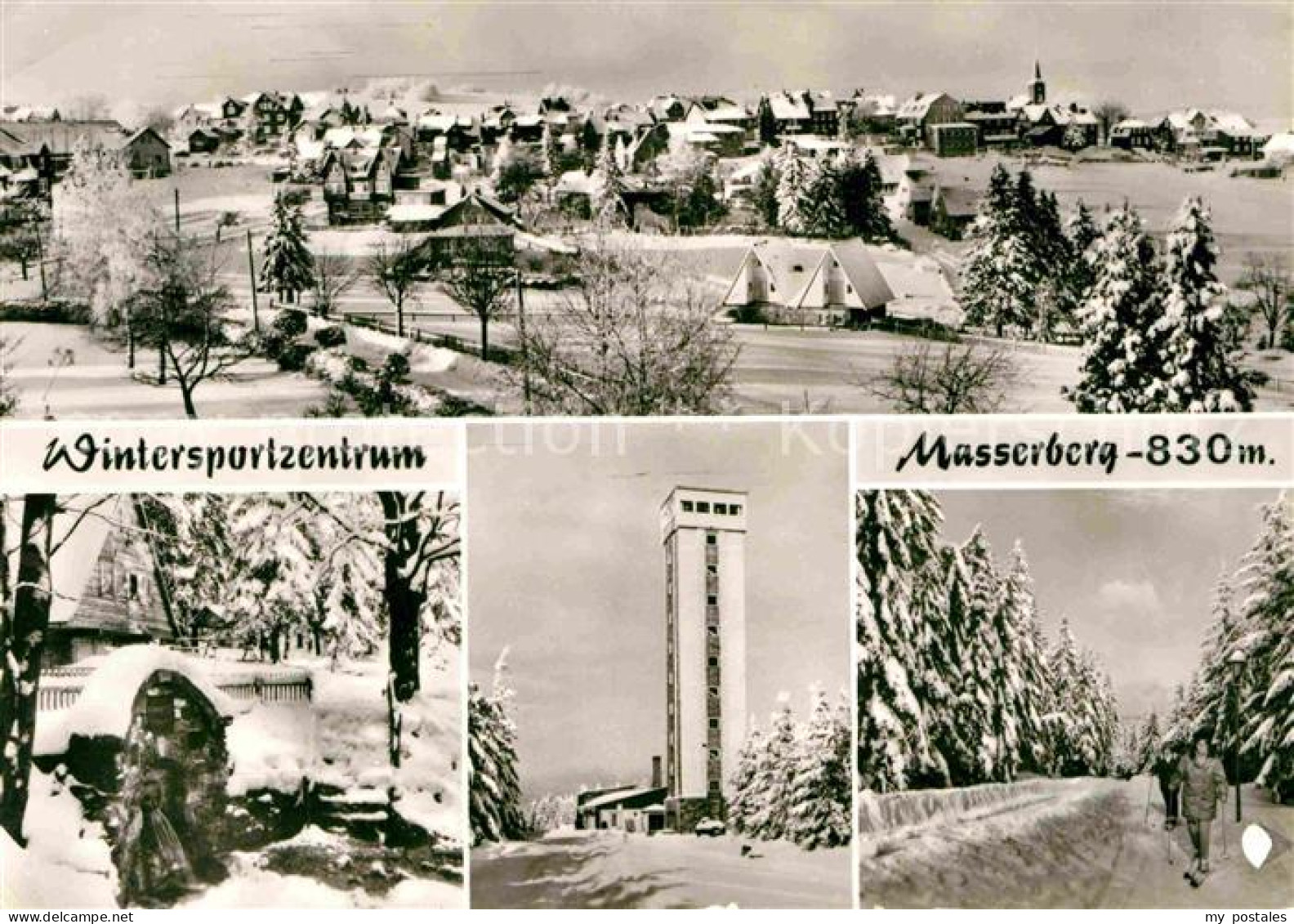 72632405 Masserberg Gesamtansicht Wintersportzentrum Aussichtsturm Langlauf Wald - Masserberg