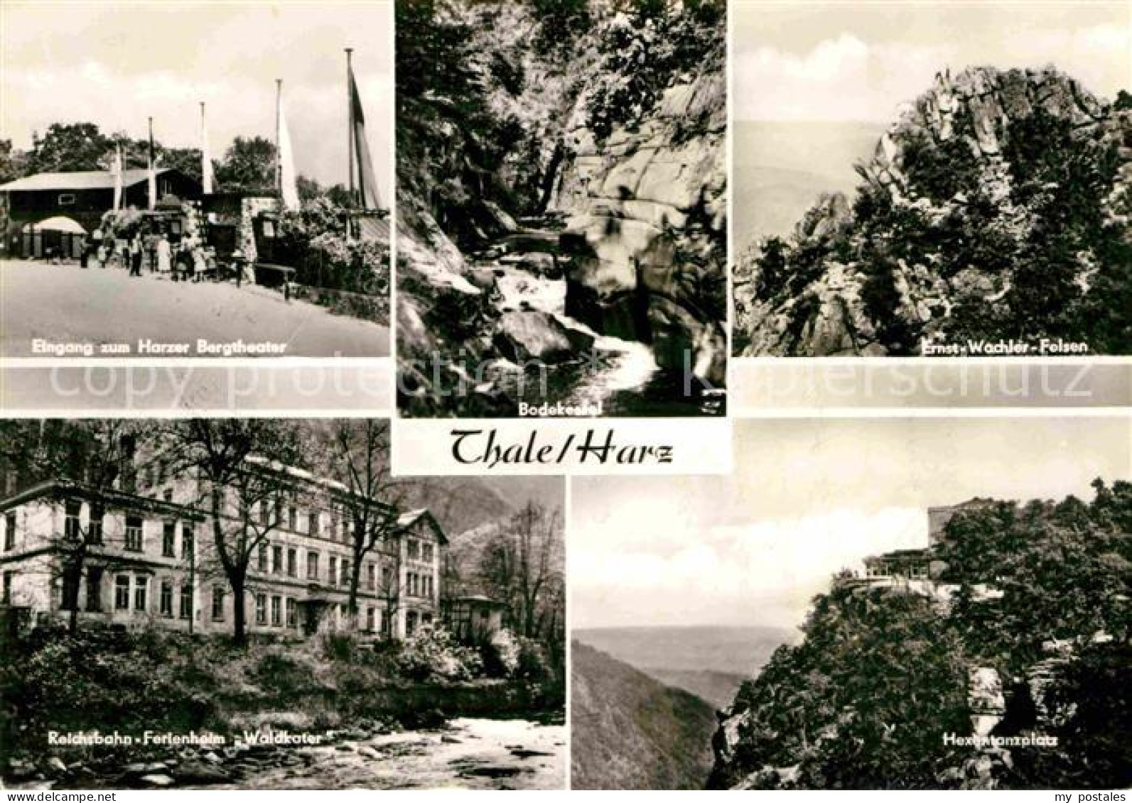 72632394 Thale Harz Eingang Harzer Bergtheater Bodekessel Ernst Wachler Felsen H - Thale