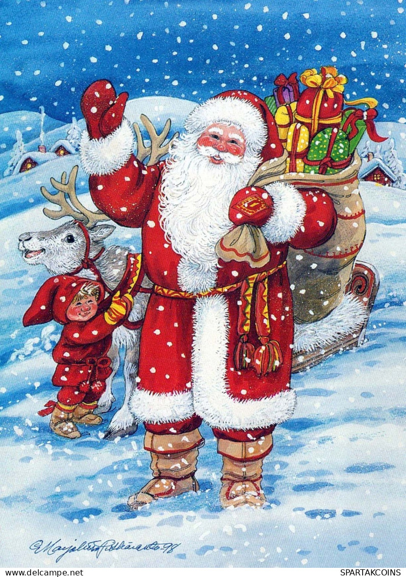 WEIHNACHTSMANN SANTA CLAUS Neujahr Weihnachten Vintage Ansichtskarte Postkarte CPSM #PBL056.DE - Santa Claus