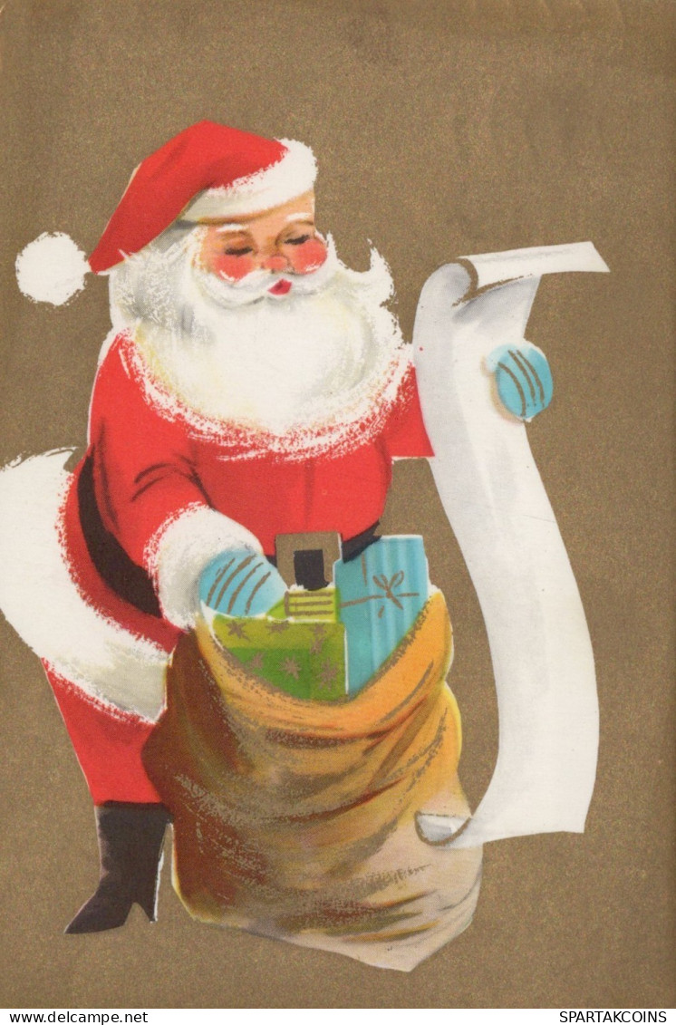 PÈRE NOËL NOËL Fêtes Voeux Vintage Carte Postale CPSMPF #PAJ476.FR - Santa Claus