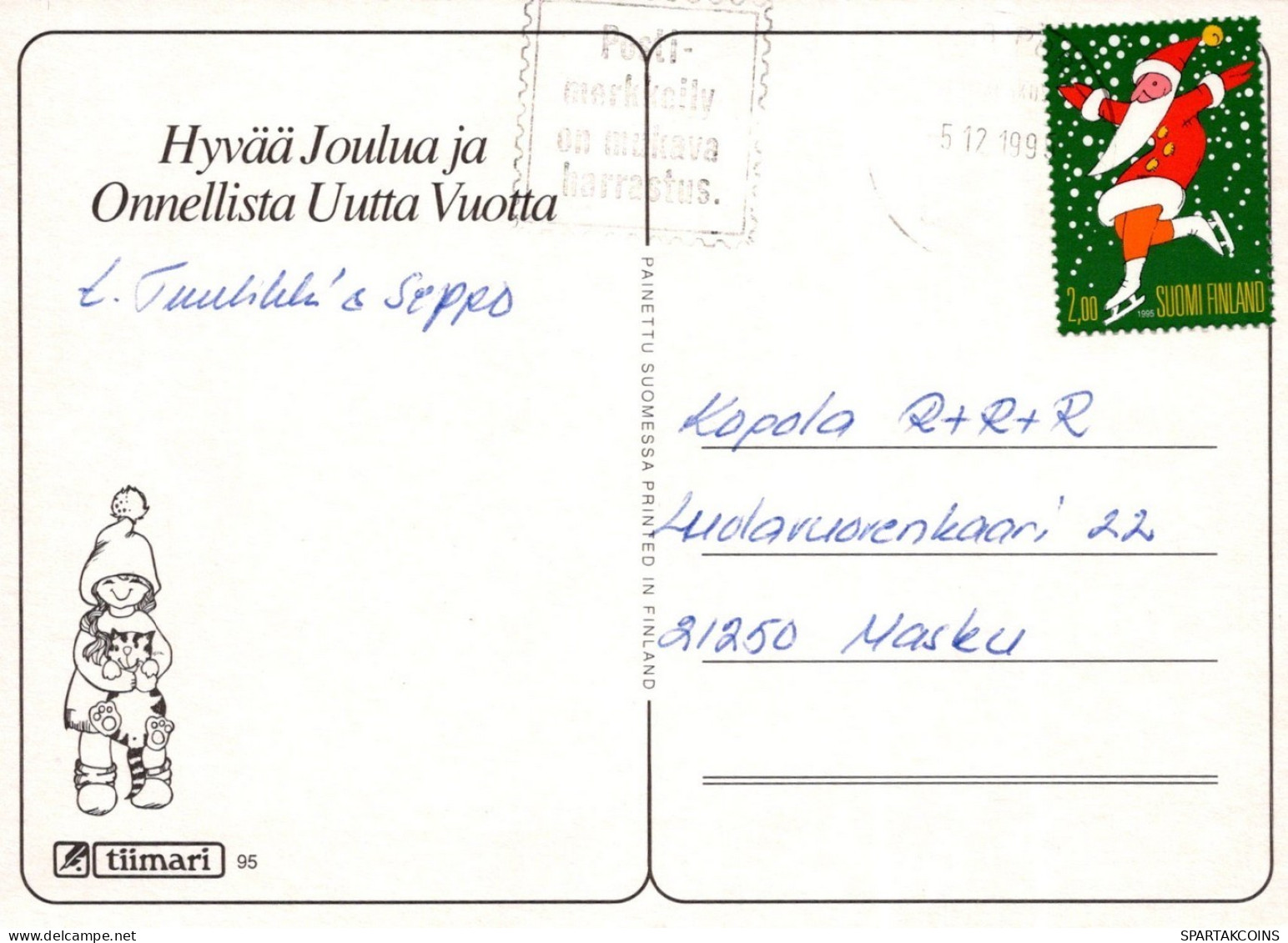 PÈRE NOËL NOËL Fêtes Voeux Vintage Carte Postale CPSM #PAJ610.FR - Santa Claus