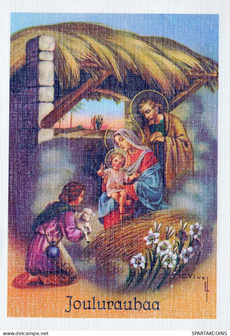 Virgen María Virgen Niño JESÚS Navidad Religión Vintage Tarjeta Postal CPSM #PBP817.ES - Virgen Mary & Madonnas