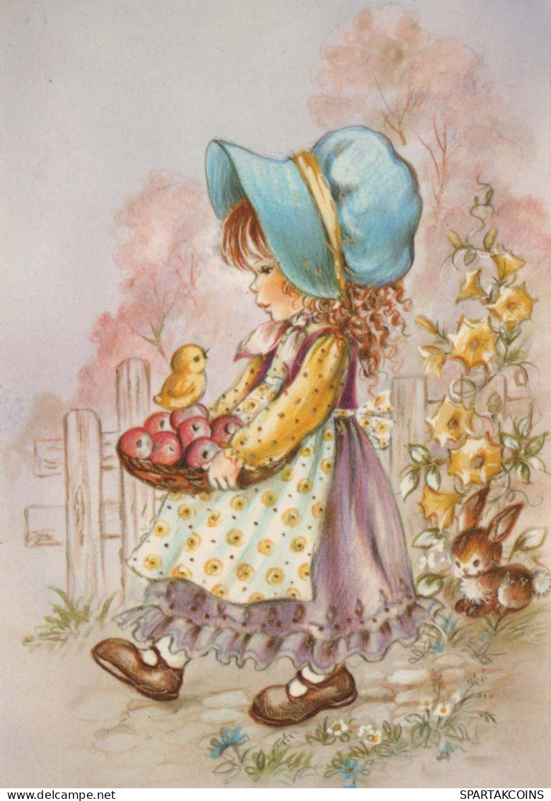 PASCUA NIÑOS Vintage Tarjeta Postal CPSM #PBO239.ES - Ostern