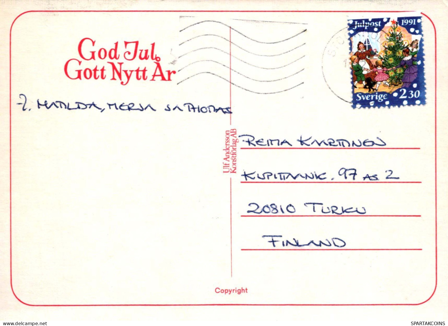 Feliz Año Navidad GNOMO Vintage Tarjeta Postal CPSM #PBA745.ES - Año Nuevo