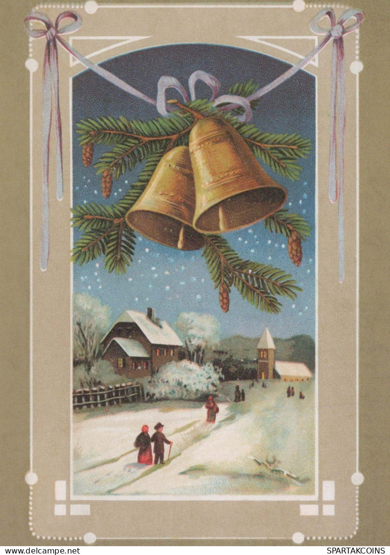 Happy New Year Christmas BELL Vintage Postcard CPSM #PAT213.GB - New Year