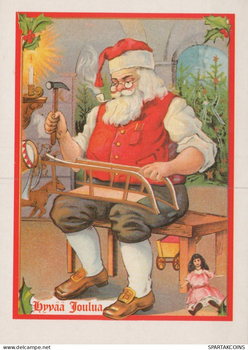 SANTA CLAUS CHRISTMAS Holidays Vintage Postcard CPSM #PAK720.GB - Kerstman