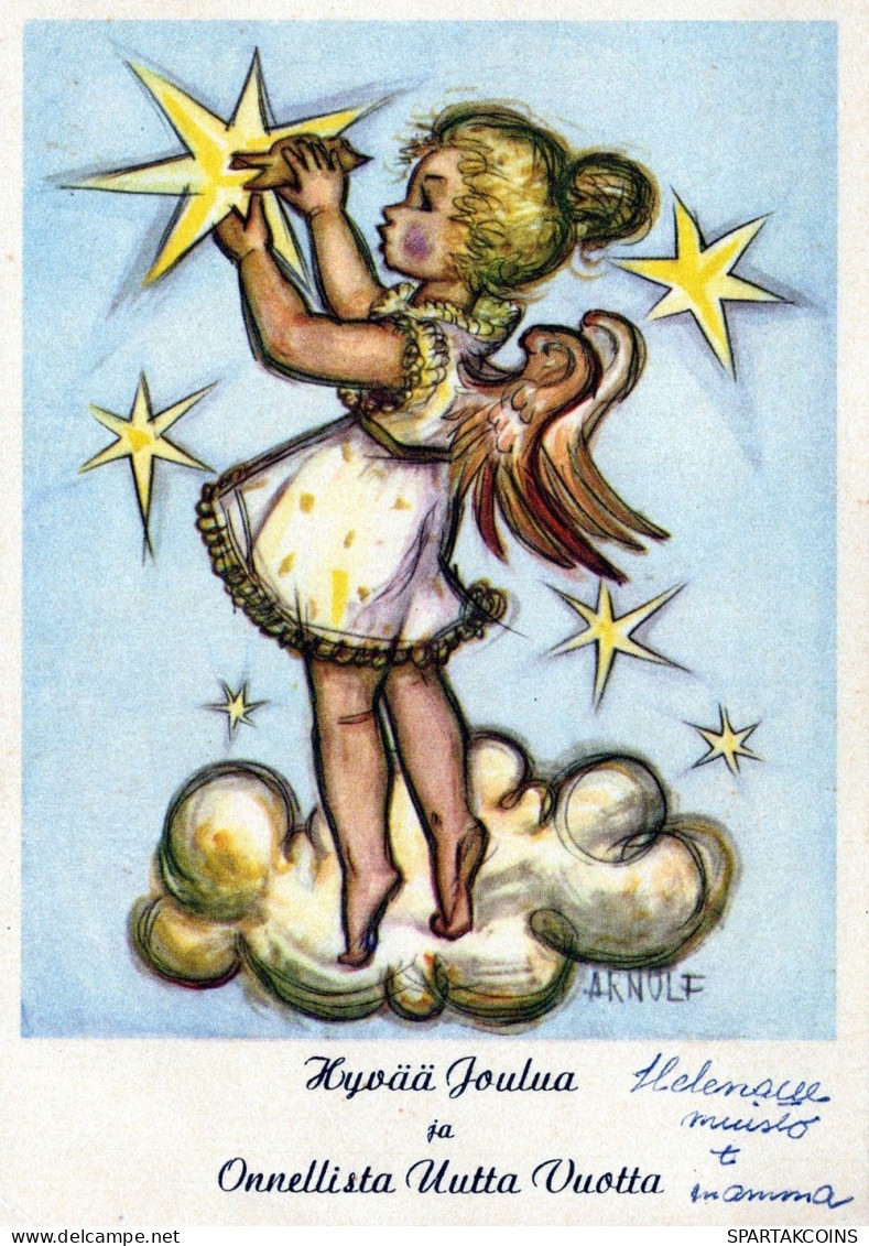 ANGEL CHRISTMAS Holidays Vintage Postcard CPSM #PAJ285.GB - Anges