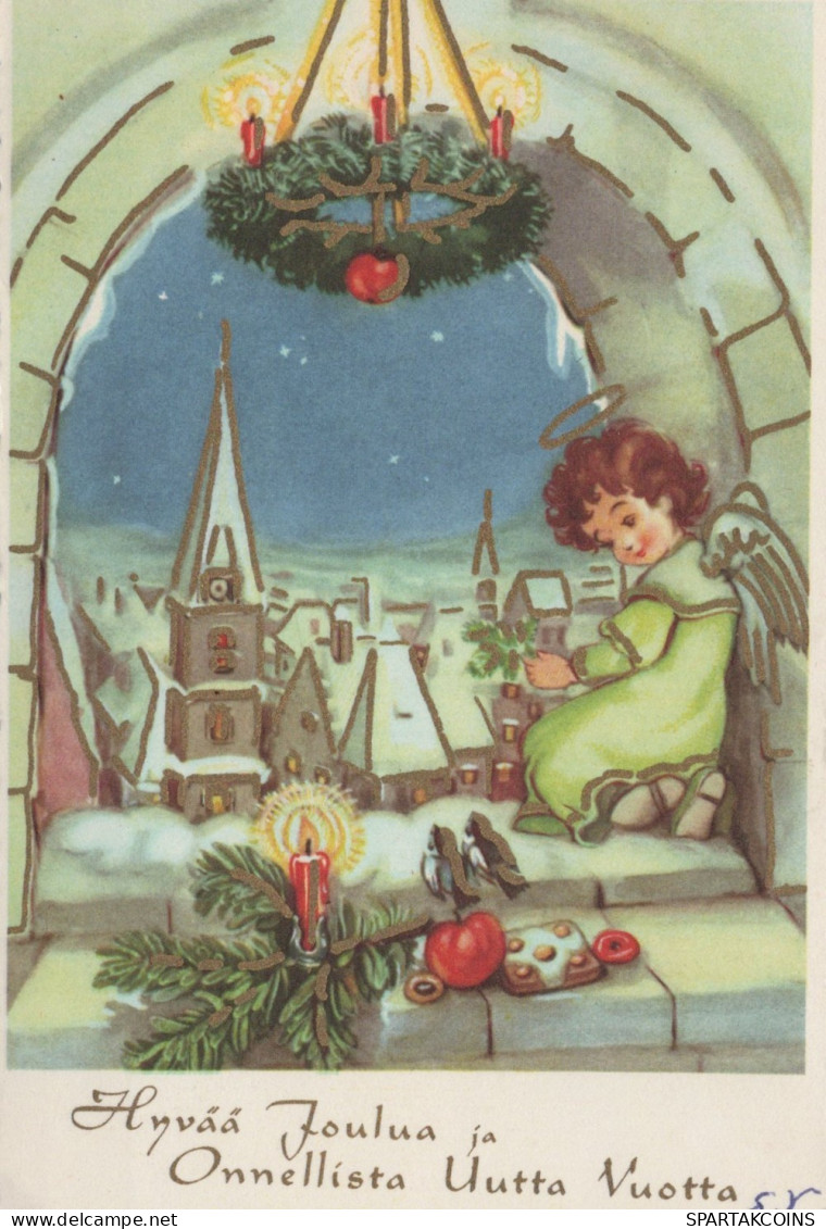 ANGEL CHRISTMAS Holidays Vintage Postcard CPSM #PAH141.GB - Anges