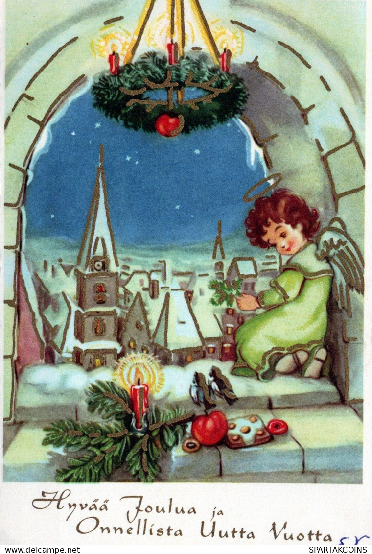 ANGEL CHRISTMAS Holidays Vintage Postcard CPSM #PAH141.GB - Anges