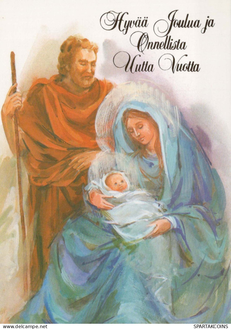 Vierge Marie Madone Bébé JÉSUS Noël Religion Vintage Carte Postale CPSM #PBB915.FR - Maagd Maria En Madonnas