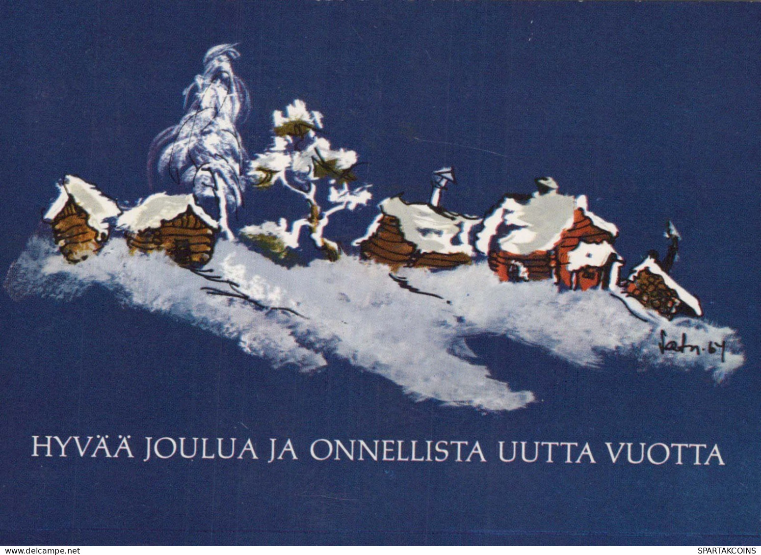 Bonne Année Noël Vintage Carte Postale CPSM #PAV708.FR - Año Nuevo