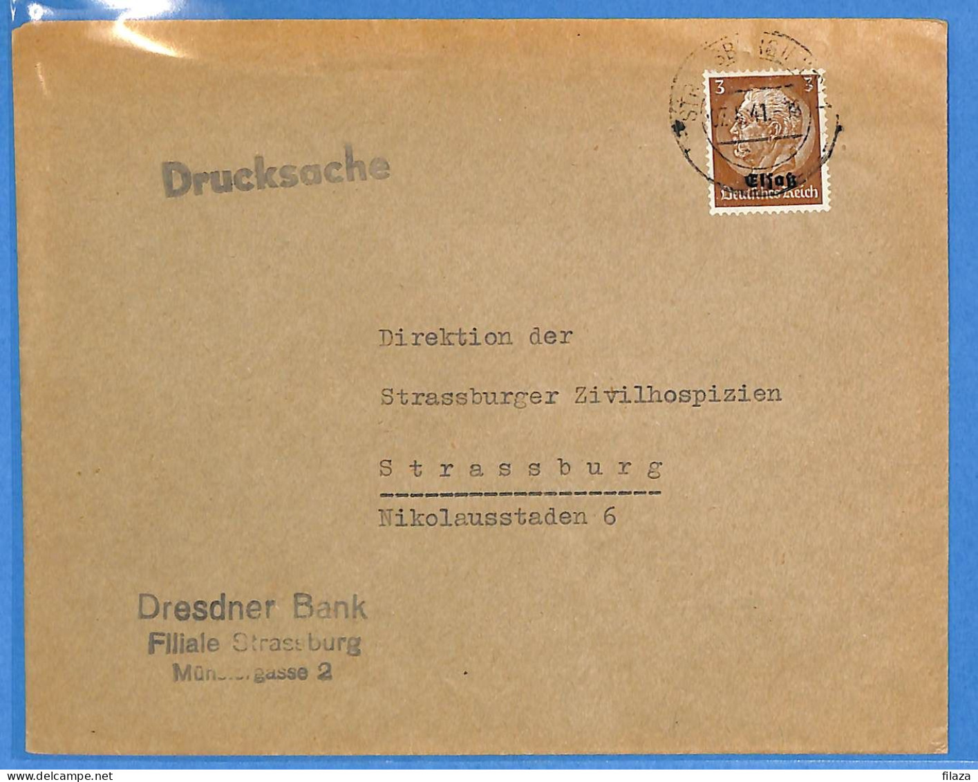 Allemagne Reich 1941 - Lettre De Strassburg - G33545 - Lettres & Documents