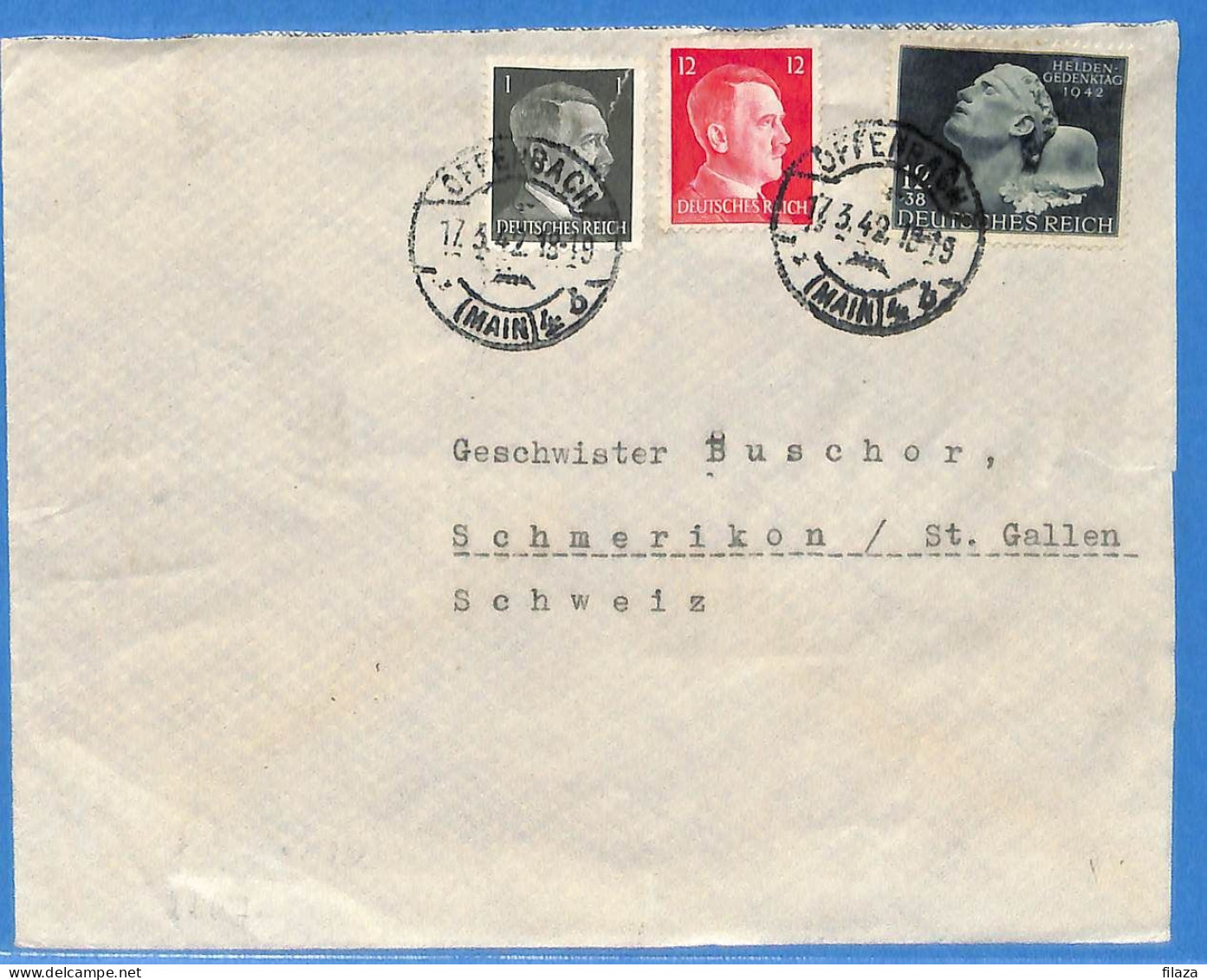 Allemagne Reich 1942 - Lettre De Offenbach - G33528 - Briefe U. Dokumente