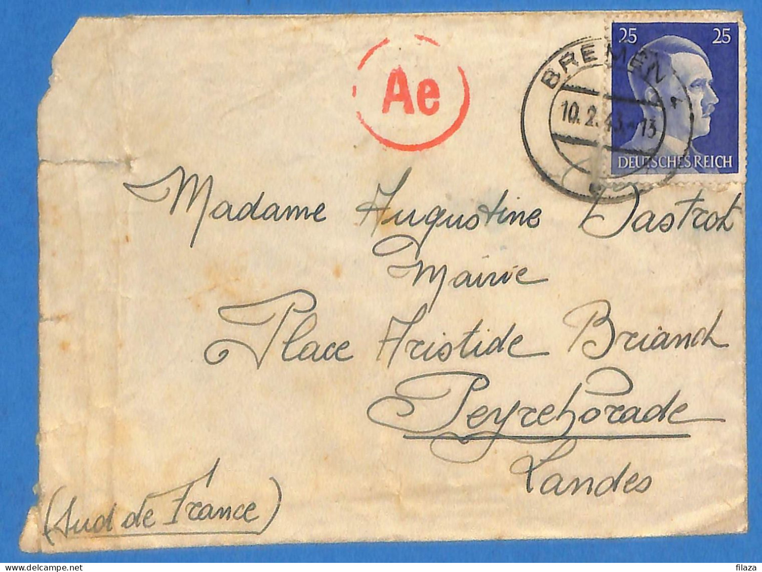 Allemagne Reich 1943 - Lettre De Bremen Aux France - G33463 - Lettres & Documents