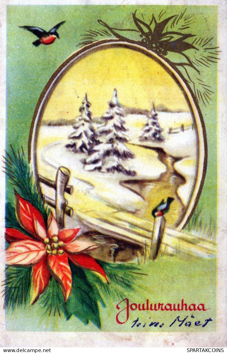 Happy New Year Christmas Vintage Postcard CPA #PKE817.GB - Nieuwjaar