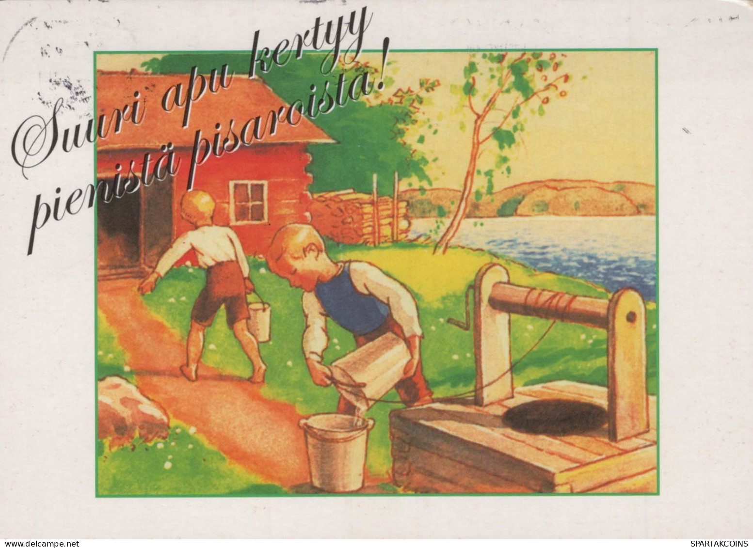 CHILDREN CHILDREN Scene S Landscapes Vintage Postcard CPSM #PBU180.GB - Taferelen En Landschappen