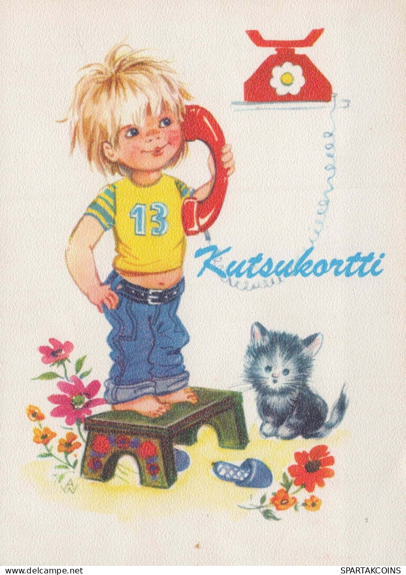 CHILDREN CHILDREN Scene S Landscapes Vintage Postal CPSM #PBT512.GB - Scènes & Paysages