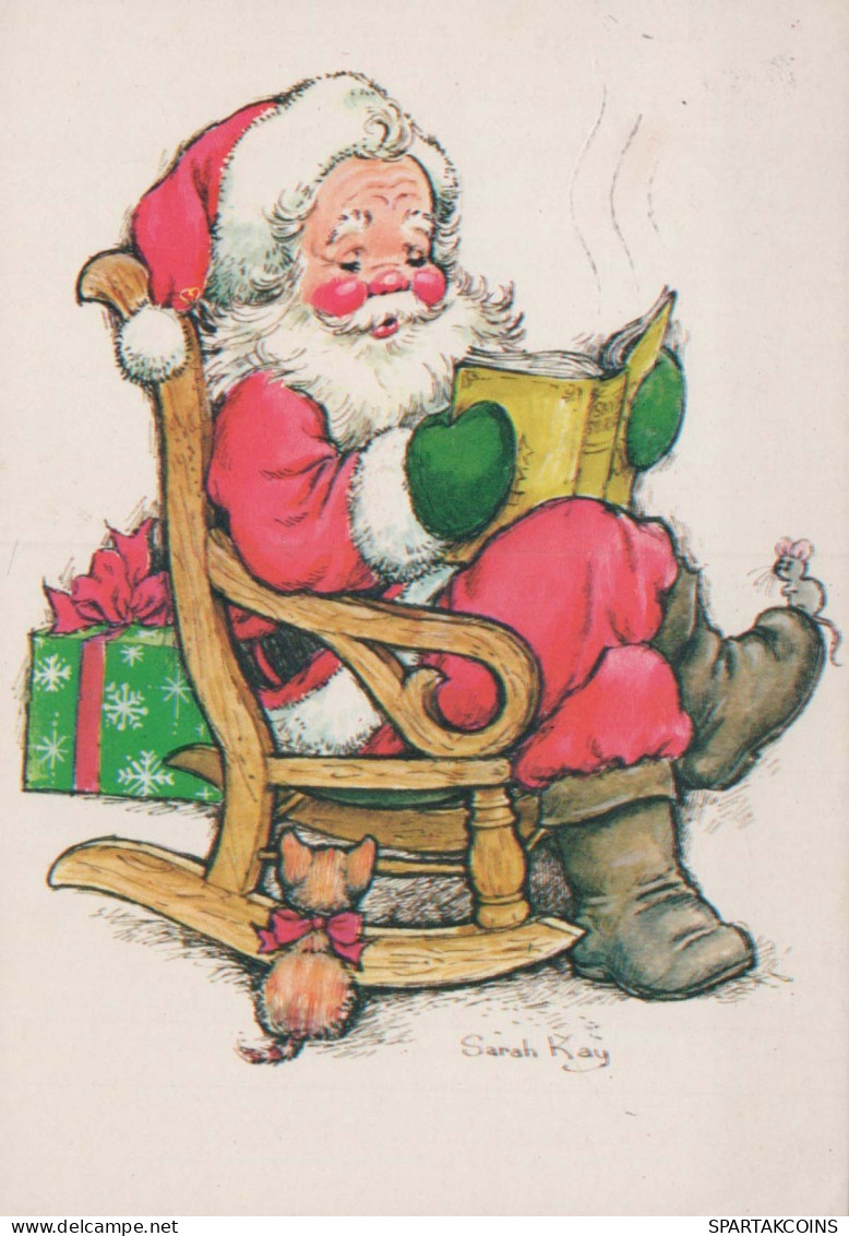 SANTA CLAUS Happy New Year Christmas Vintage Postcard CPSM #PBL317.GB - Kerstman