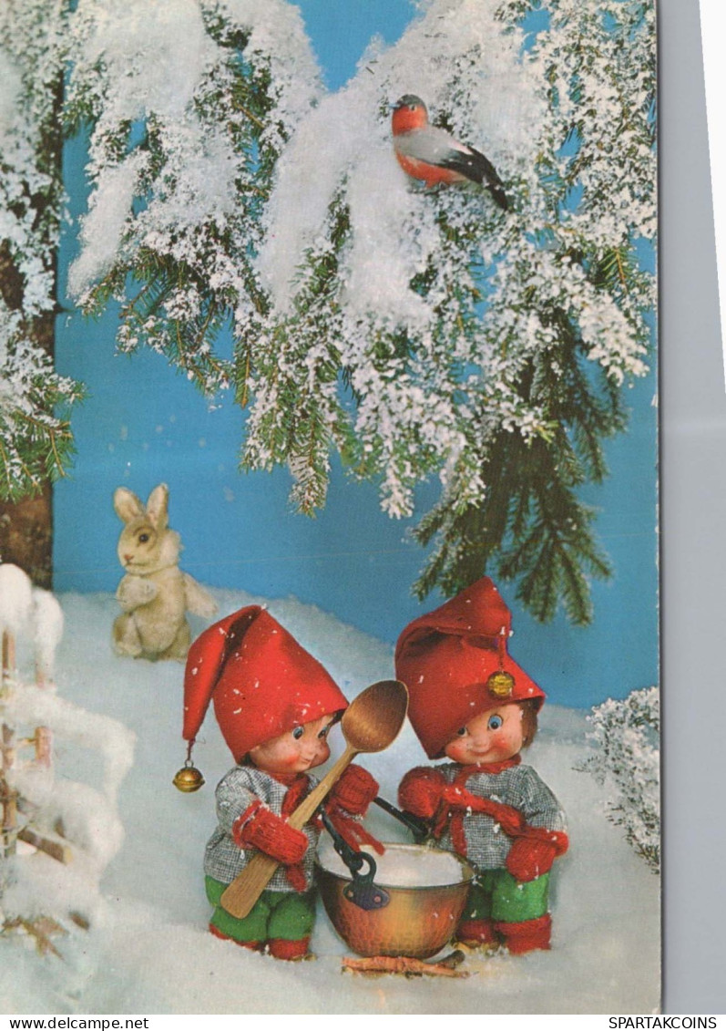 Happy New Year Christmas GNOME Vintage Postcard CPSM #PAY515.GB - Nouvel An