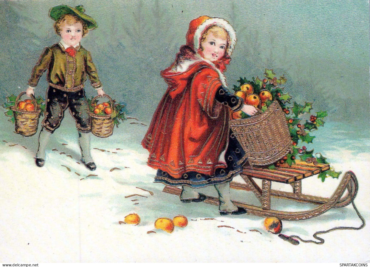 Happy New Year Christmas CHILDREN Vintage Postcard CPSM #PAY718.GB - New Year