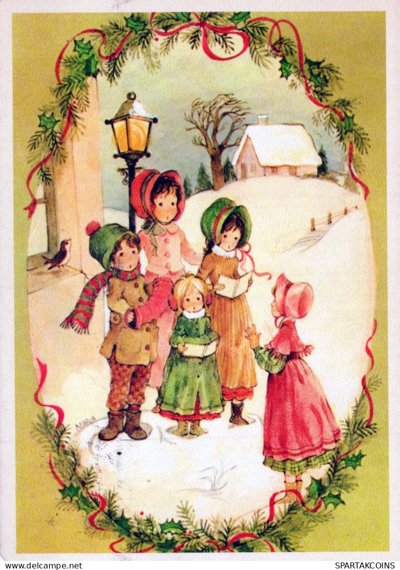 Happy New Year Christmas CHILDREN Vintage Postcard CPSM #PAY008.GB - New Year