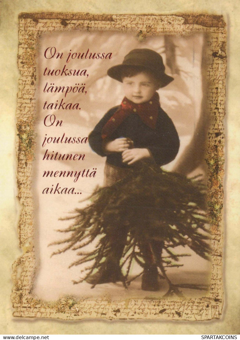 Happy New Year Christmas CHILDREN Vintage Postcard CPSM #PAW756.GB - Año Nuevo