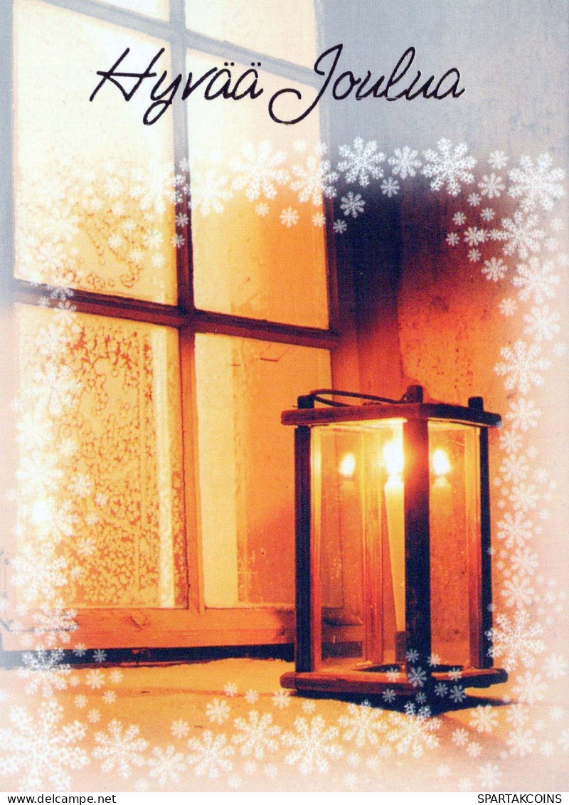 Happy New Year Christmas CANDLE Vintage Postcard CPSM #PAW011.GB - Nouvel An