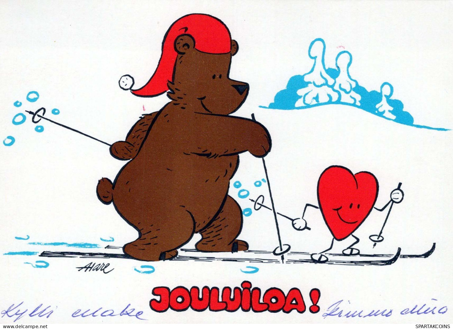 Happy New Year Christmas TEDDY BEAR Vintage Postcard CPSM #PAU689.GB - Año Nuevo