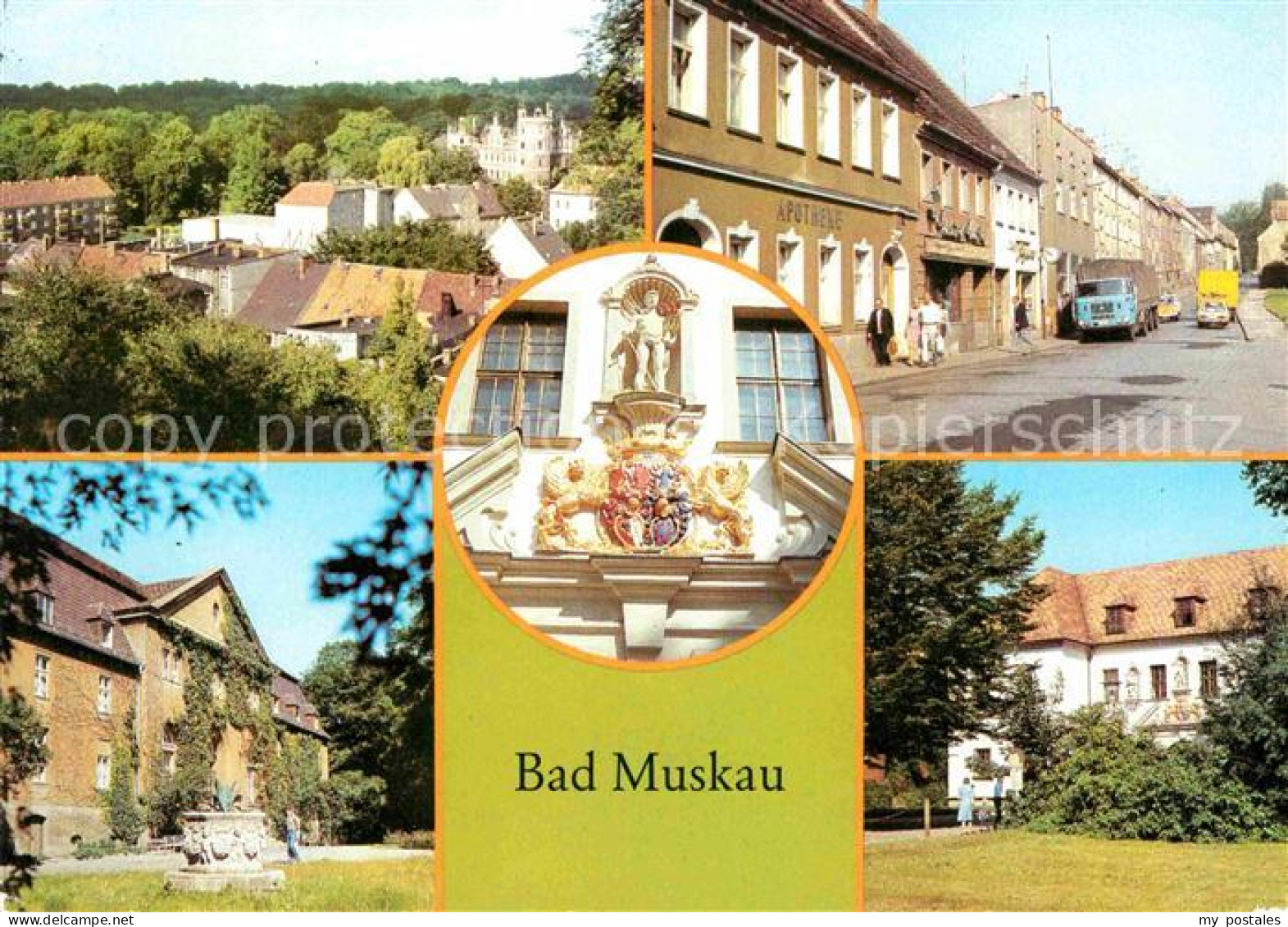 72631961 Bad Muskau Oberlausitz Wappen Am Alten Schloss Moorbad  Bad Muskau - Bad Muskau