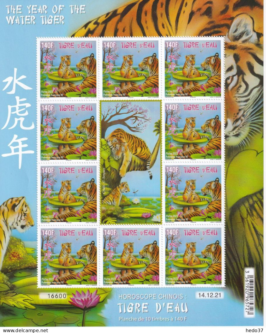 Polynésie Tigre - Feuille Entière - Neuf ** Sans Charnière - TB - Unused Stamps