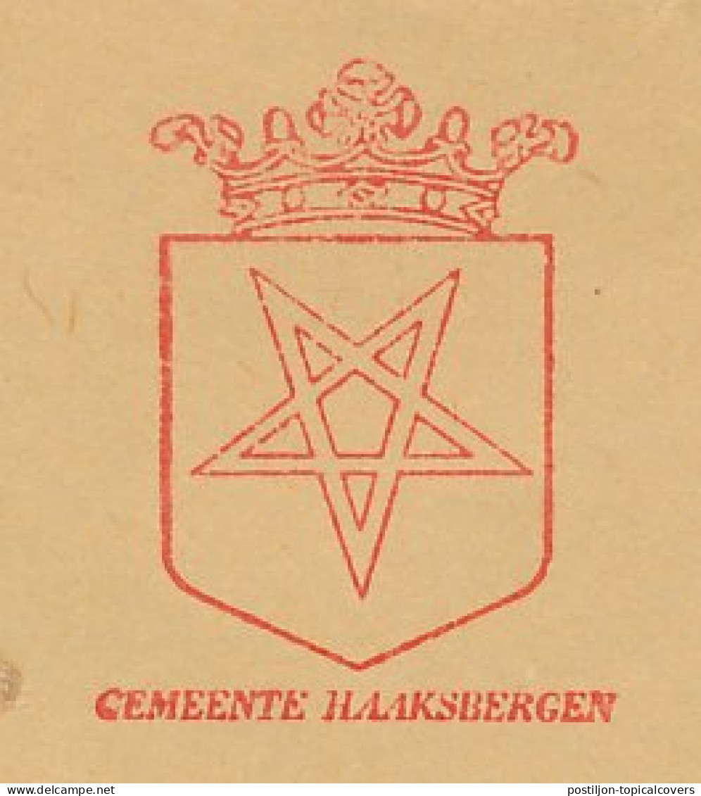 Meter Cover Netherlands 1973 Pentagram - Municipal Coat Of Arms Haaksbergen - Andere & Zonder Classificatie